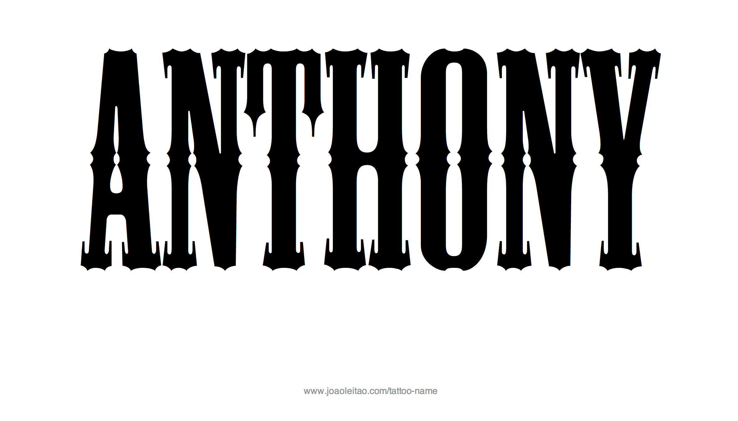 Anthony Name Tattoo Designs